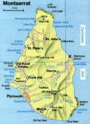 Kaart (cartografie)-Montserrat (eiland)-volcTsuCaribMontserratMap.jpg