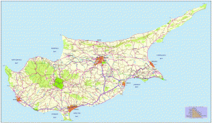 Kort (geografi)-Cypern-cyprus-roadmap.jpg