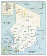 Kaart (kartograafia)-Tšaad-chad_rel91.jpg