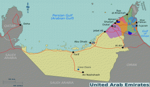 Kort (geografi)-Forenede Arabiske Emirater-UAE_Regions_map.png