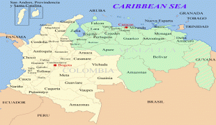 Ģeogrāfiskā karte - Venecuēla (Bolivarian Republic of Venezuela) -  MAP[N]ALL.COM