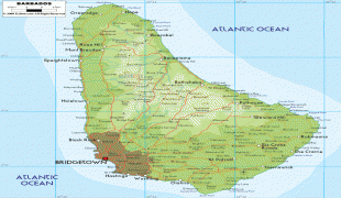 Bản đồ-Barbados-Barbados-physical-map.gif