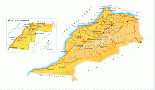 Kaart (kartograafia)-Maroko-Morocco-Map.jpg