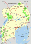 Kaart (kartograafia)-Uganda-detailed_highways_map_of_uganda.jpg