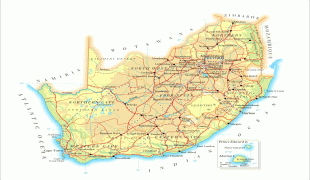 Bản đồ-Nam Phi-detailed_physical_and_road_map_of_south_africa.jpg