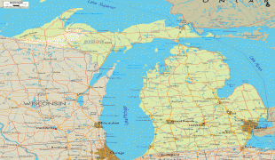 Bản đồ-Michigan-michigan-physical-map.gif