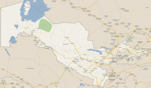 Kaart (cartografie)-Oezbekistan-uzbekistan.jpg