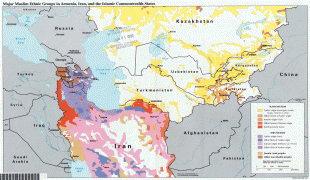 Kaart (kartograafia)-Türkmenistan-Musulmanes-en-Armenia-Iran-Turkmenistan-Uzbekistan-Tayikistan-Kirguistan-Azerbaiyan-y-Azerbaiyan-5351.jpg