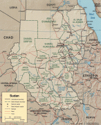 Kaart (kartograafia)-Sudaan-Sudan_political_map_2000.jpg