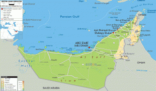 Kaart (kartograafia)-Araabia Ühendemiraadid-UAE-physical-map.gif