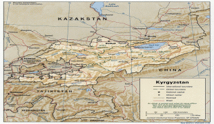 Kaart (cartografie)-Kirgizië-1034px-Kyrgyzstan_1996_CIA_map.jpg