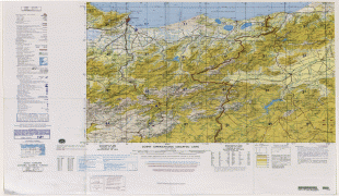 Kaart (kartograafia)-Alžeeria-Extrem_north_east_algeria_topographic_map.jpg