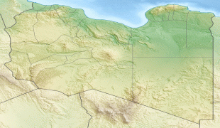 Карта (мапа)-Либија-Libya_relief_location_map.jpg
