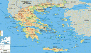 Географічна карта-Греція-Greek-physical-map.gif