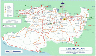 Bản đồ-Michoacán-Michoacan_Road_Map.jpg