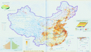 Kaart (kartograafia)-Hiina-map-china-population-distribution.jpg