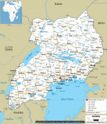 Kaart (kartograafia)-Uganda-Uganda-road-map.gif