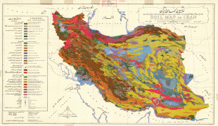 Kaart (cartografie)-Iran-iran-soil-map.jpg