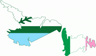 Bản đồ-Newfoundland và Labrador-Flag_map_of_Newfoundland_and_Labrador_(Island_Flags).png