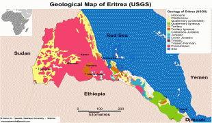 Kaart (kartograafia)-Eritrea-Geological_Map_of_Eritrea.jpg