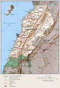 Kaart (kartograafia)-Liibanon-Lebanon-Country-Map.jpg