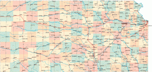 Bản đồ-Kansas-Kansas-Road-Map.gif