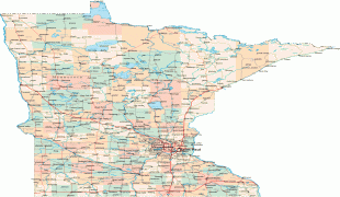 Bản đồ-Minnesota-Minnesota-Road-Map.gif