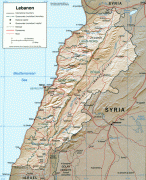 Kaart (kartograafia)-Liibanon-Lebanon_2002_CIA_map.jpg