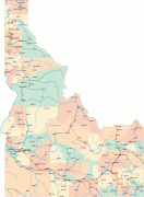 Bản đồ-Idaho-Idaho-Road-Map.gif