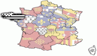 Bản đồ-Brittany-6791813-brittany-on-old-map-of-france-with-flags-of-administrative-divisions.jpg