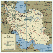 Kaart (cartografie)-Iran-Iran_2001_CIA_map.jpg
