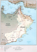 Kaart (kartograafia)-Omaan-Oman-Country-Map.jpg