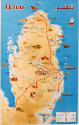 Kaart (kartograafia)-Katar-Qatar-Map.jpg