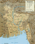 Kaart (kartograafia)-Bangladesh-Bangladesh_LOC_1996_map.jpg
