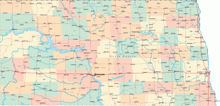 Bản đồ-North Dakota-north-dakota-road-map.gif