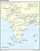 Kaart (cartografie)-Azië-South_Asia_Political_Map_2004.jpg