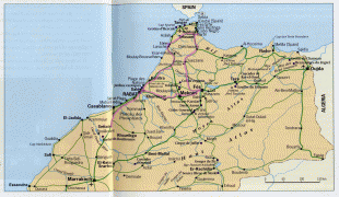 Kaart (kartograafia)-Maroko-MapNorth.jpg