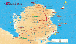Kaart (kartograafia)-Katar-large-detailed-tourist-map-of-qatar.jpg