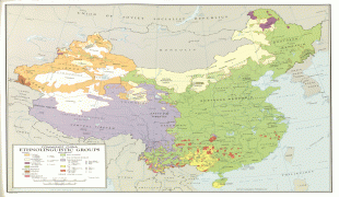Kaart (cartografie)-Volksrepubliek China-map-ethno-linguistic-1967.jpg