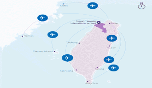 Bản đồ-Sân bay quốc tế Đào Viên Đài Loan-traffic-map-Aviation-en.png