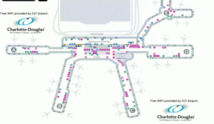Bản đồ-Sân bay quốc tế Charlotte Douglas-CLT-Airport-Map.png