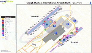 Bản đồ-Sân bay quốc tế Raleigh-Durham-RDU_overview_map.png