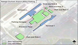 Bản đồ-Sân bay quốc tế Raleigh-Durham-Raleigh-Durham-Airport-RDU-Parking.jpg