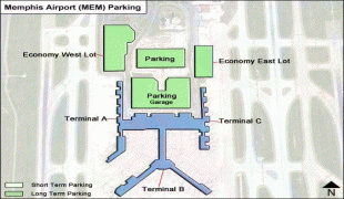 Bản đồ-Sân bay quốc tế Memphis-Memphis-Airport-MEM-Parking.jpg