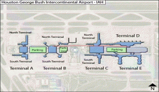 Bản đồ-Sân bay liên lục địa George Bush-Houston-IAH-terminal-map.jpg