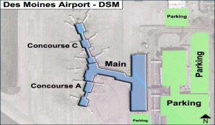Bản đồ-Sân bay quốc tế Des Moines-Des-Moines-Airport-DSM-OverviewMap.jpg
