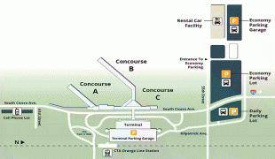 Bản đồ-Sân bay quốc tế Chicago Midway-Economy.jpg