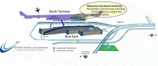 Bản đồ-Detroit Metropolitan Wayne County Airport-AdminBuildingRouteMap.jpg