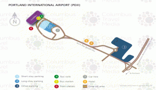 Bản đồ-Sân bay quốc tế Portland-Portland(PDX).png
