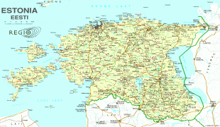 Kaart (cartografie)-Estland-Estonia-Map.gif